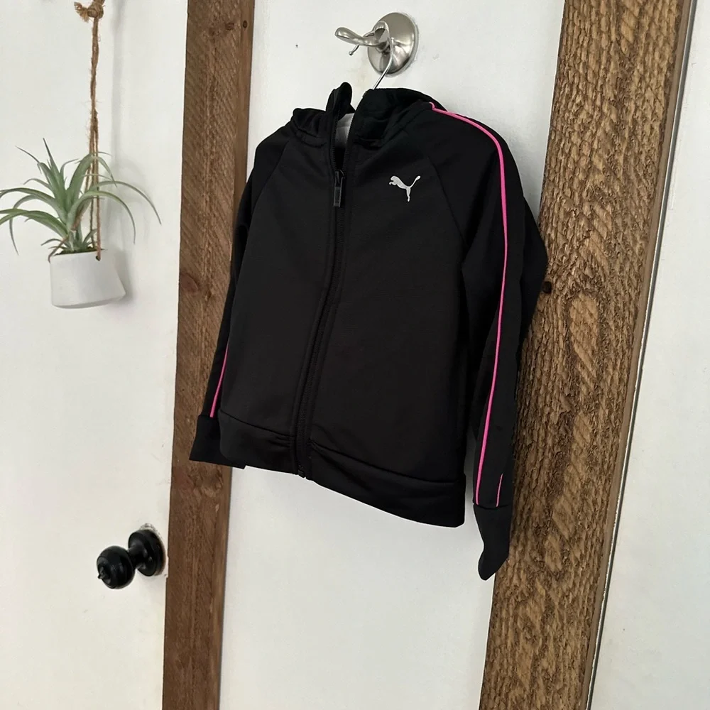 Puma 3T Toddler Girl Black Pink Silky Track Hooded Zip Jacket
Euc - Picture 6 of 8